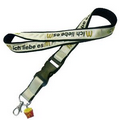 Satin Sewed Silkscreen Lanyard - 3/4 inch